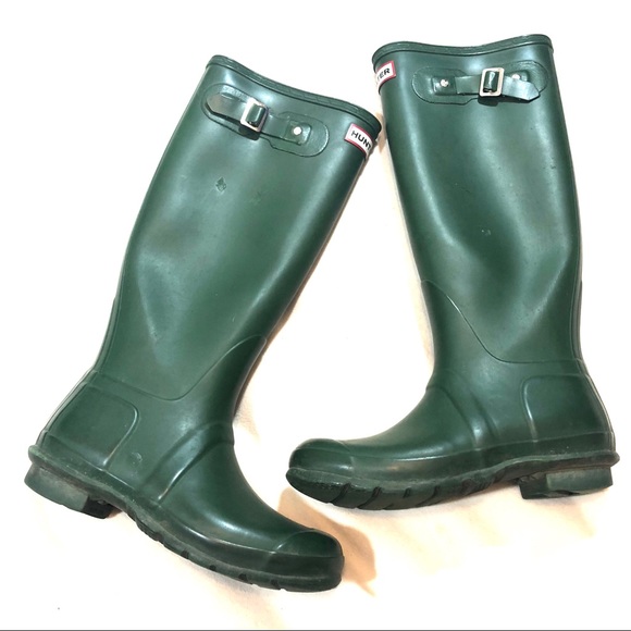 Hunter Shoes - Hunter Original Tall Rain Boots in Green